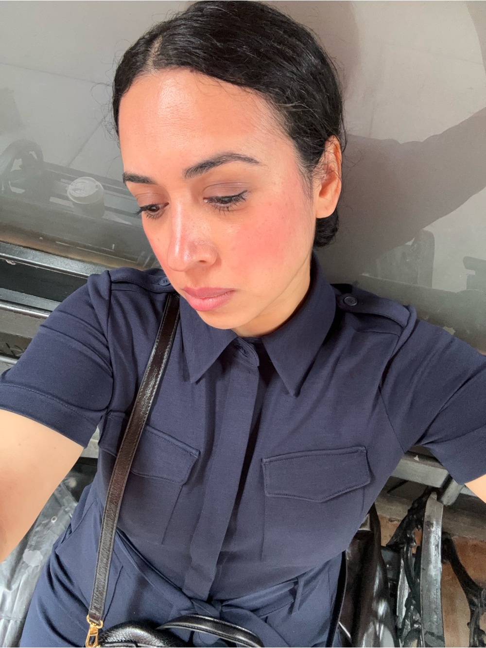 & Other Stories Navy Jumpsuit (Runs Big)